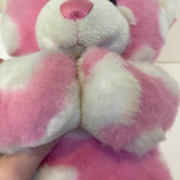 Build A Bear Hug Me Bear Magnet Hands Hearts Pink White Plush Stuffed Valentine - Picture 12 of 12